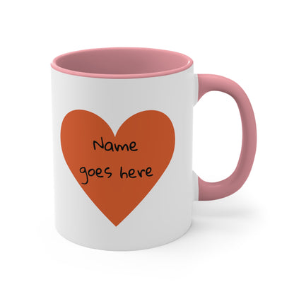 Personalized - 'Rawrrr Means I Love You In Dinosaur' - Parent Mug - Accent Coffee Mug, 11oz