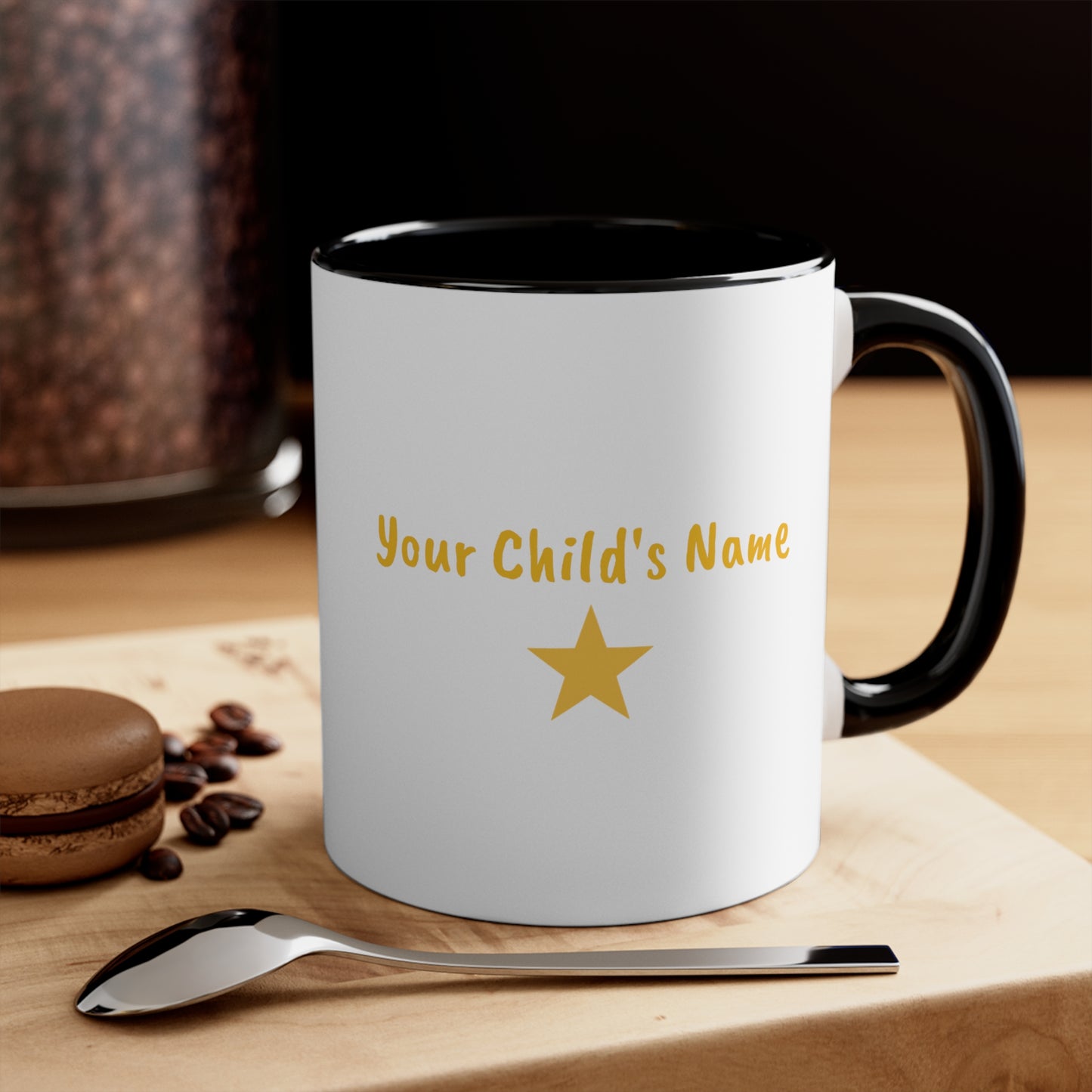 Personalized 'You're a Star' - Accent Mug, 11oz - Motivational Cups For Kids - Child's Name Printed On Order