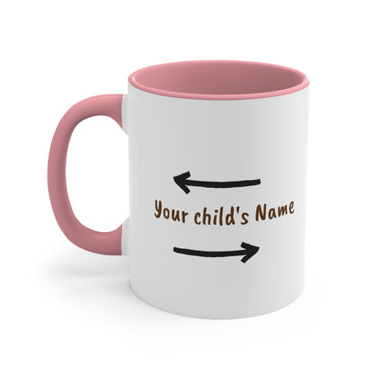 Personalized - 'Future Leader' - Accent Mug, 11oz - Motivational Cup For Children - Child's Name Printed On Order