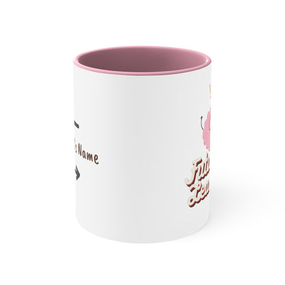 Personalized - 'Future Leader' - Accent Mug, 11oz - Motivational Cup For Children - Child's Name Printed On Order