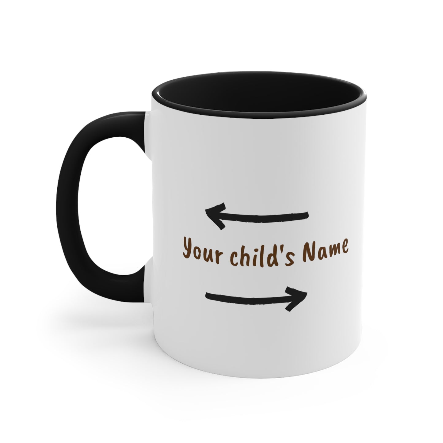 Personalized - 'Future Leader' - Accent Mug, 11oz - Motivational Cup For Children - Child's Name Printed On Order