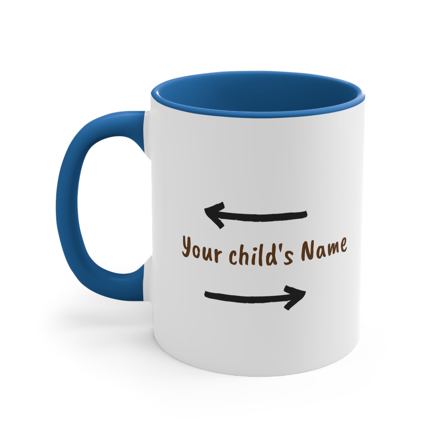 Personalized - 'Future Leader' - Accent Mug, 11oz - Motivational Cup For Children - Child's Name Printed On Order