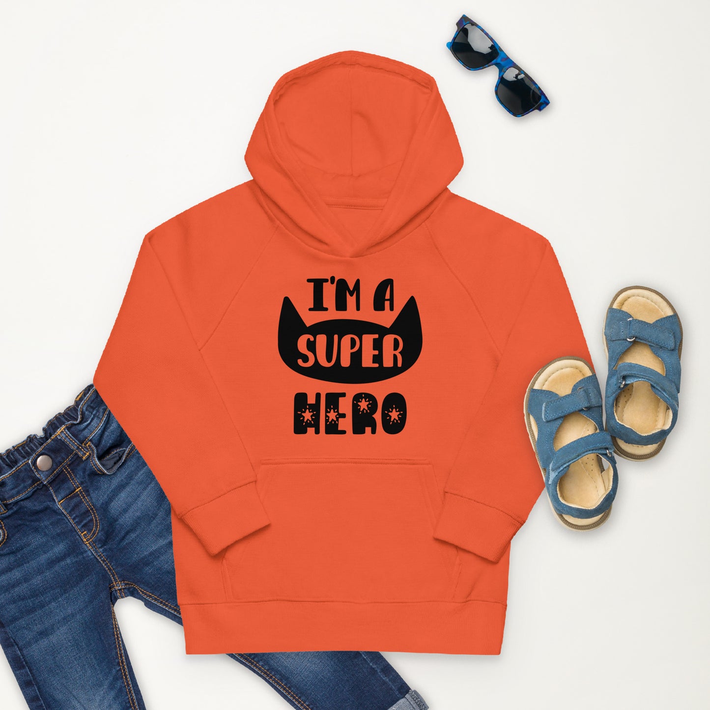 I'm A Super Hero - Kids Comfy Eco Friendly Hoodie